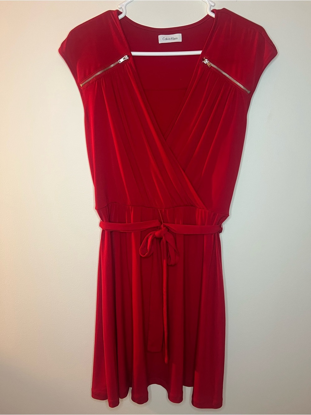 Calvin Klein Red Dress with Belt